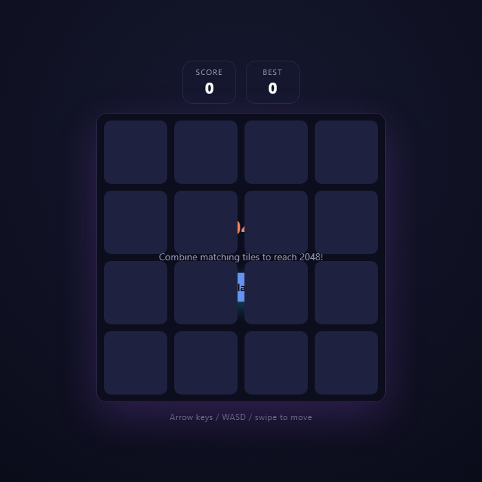 2048 gameplay screenshot