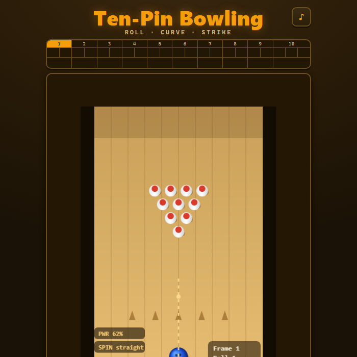 Bowling gameplay screenshot