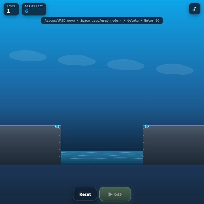 Bridge Builder gameplay screenshot