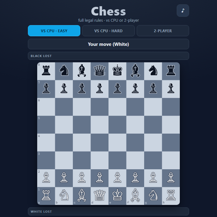 Chess gameplay screenshot