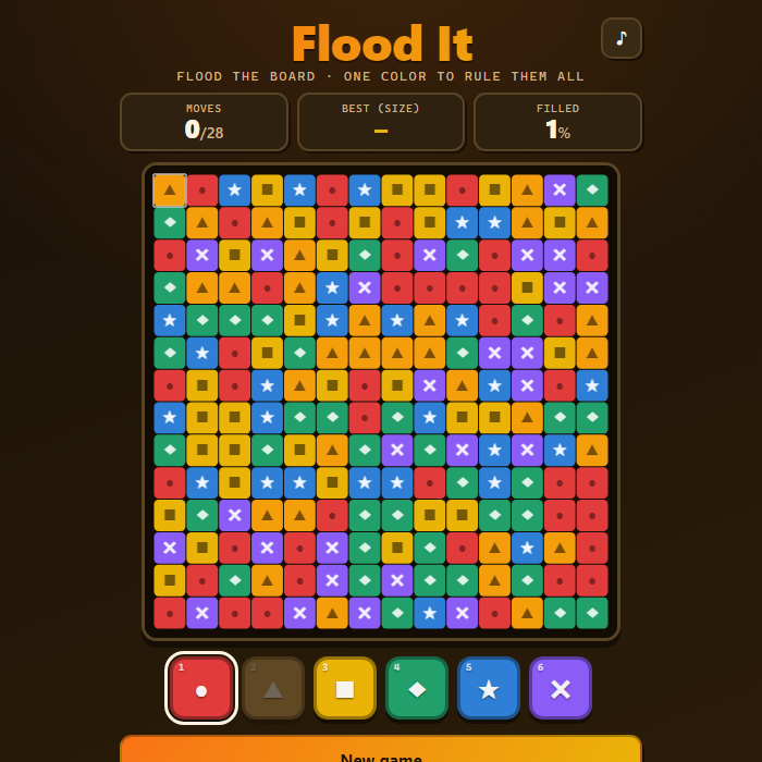 Flood It gameplay screenshot