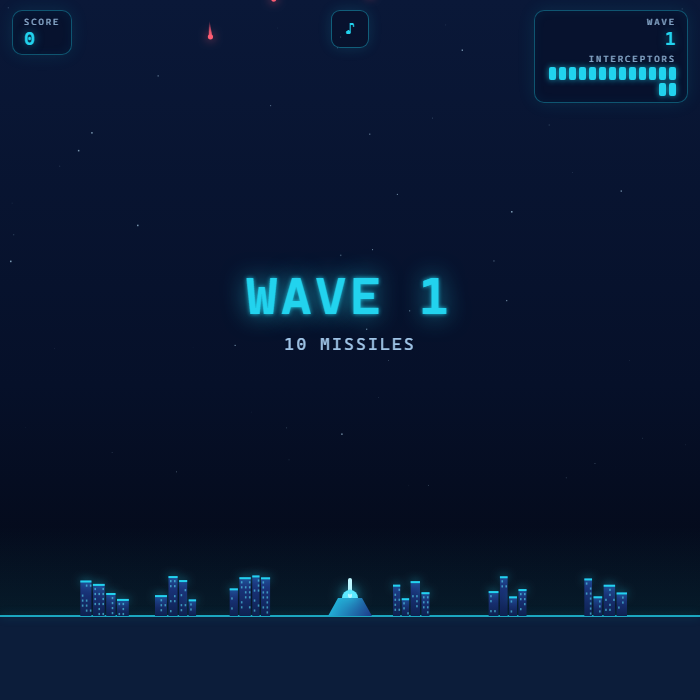 Missile Defense gameplay screenshot