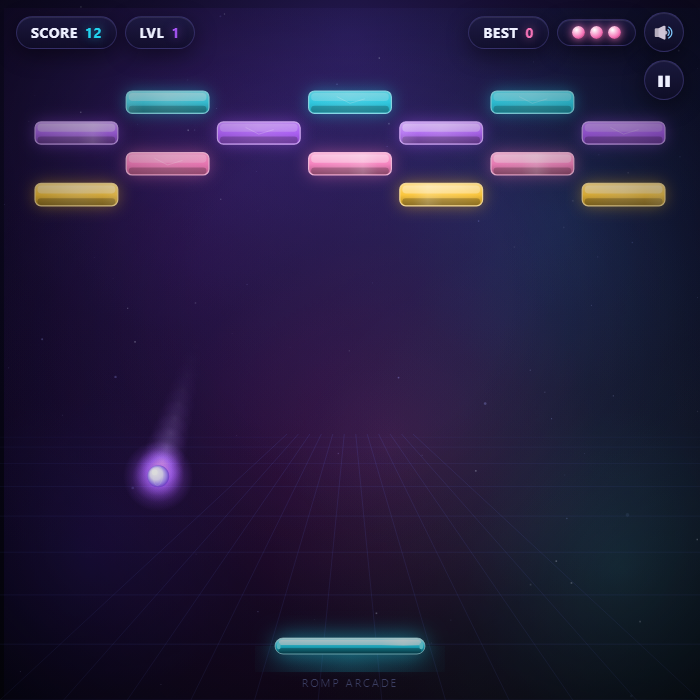 Neon Breakout gameplay screenshot