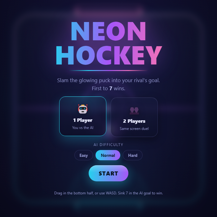 Neon Hockey gameplay screenshot