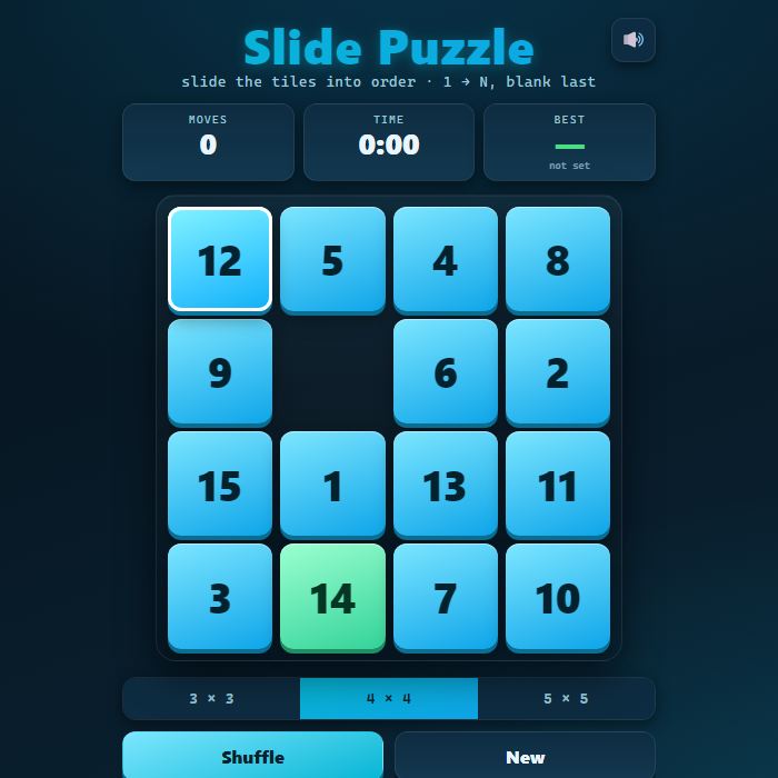 Slide Puzzle gameplay screenshot
