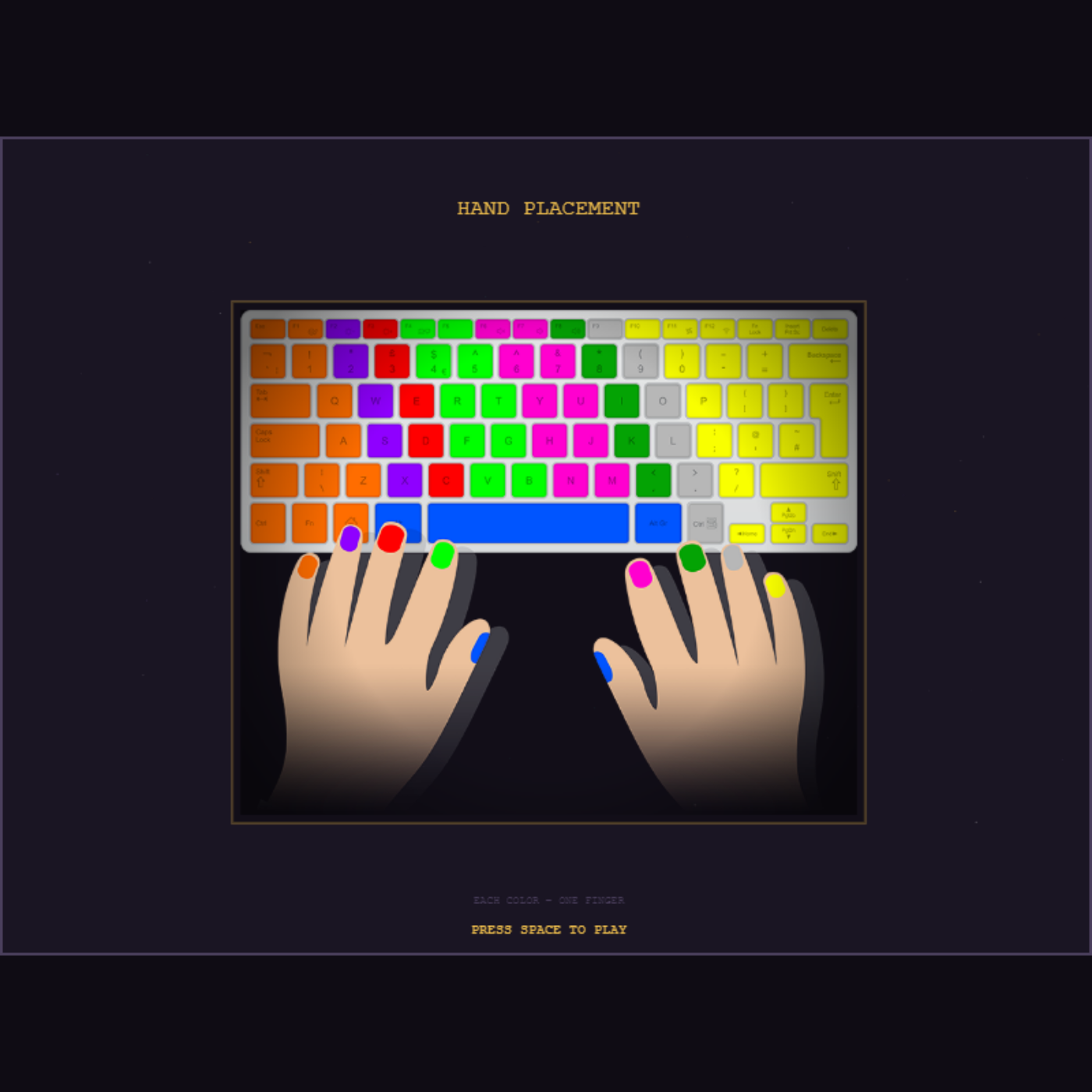 Type Invaders gameplay screenshot