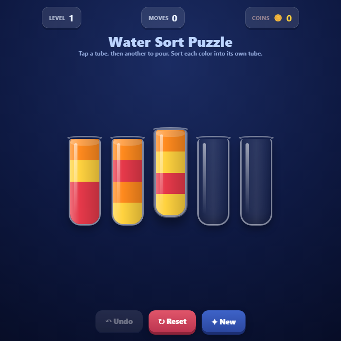 Water Sort Puzzle gameplay screenshot